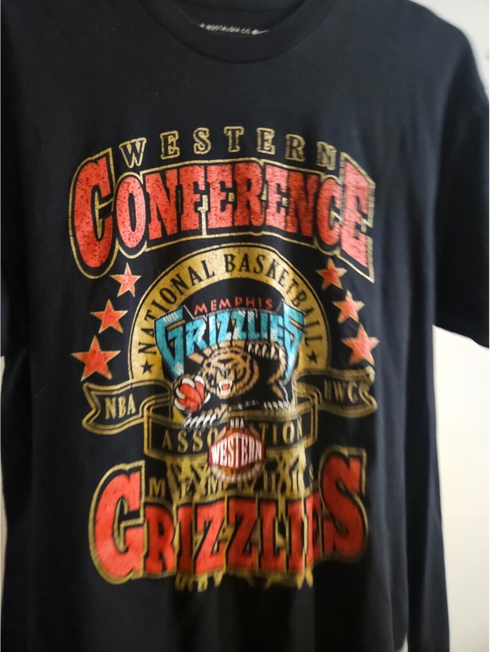 Mitchell & Ness Black Memphis Grizzlies Graphic T-Shirt Short Sleeve Size XL NBA